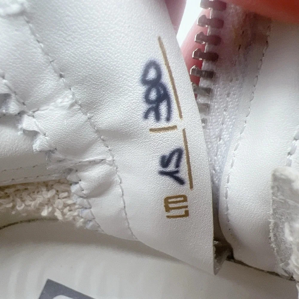 Golden Goose Slide High Top Glitter Distressed Sneakers Pink White Suede EU 39 - Picture 13 of 14